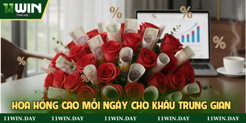 Hoa hồng cao mỗi ngày cho khâu trung gian 